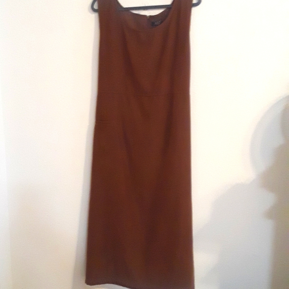 DRESS PLUS SIZE D.P.S. WOMAN PLUS DRESS JUMPER BROWN